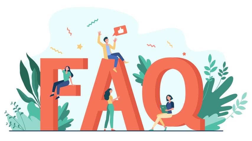 Visuel illustrant la foire aux questions